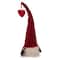 14" Lighted Red Striped 'Kiss Me' Valentine's Day Gnome